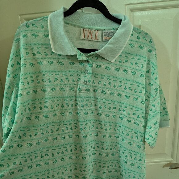 "Image" Green Short-Sleeve Polo - Size 2X (US) - Picture 1 of 6